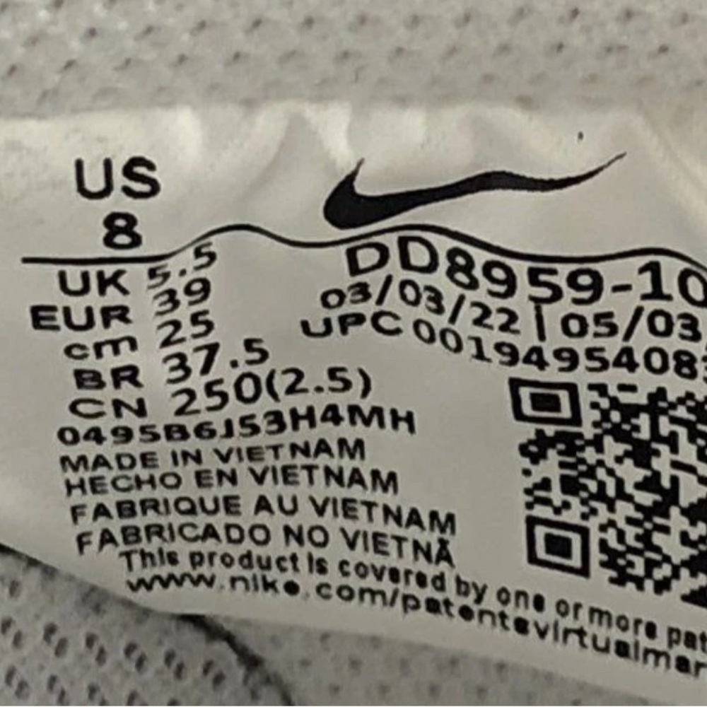 EUC [Nike] Air Force 1 White Athletic Tennis Shoes Sneakers Women’s 8 / Mens 6.5 - Picture 15 of 16